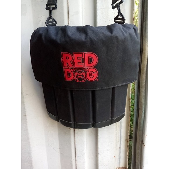Red Dog Beer Black Folding Bleacher Cushion Stadium Seat with Shoulder Strap USA - Picture 1 of 11